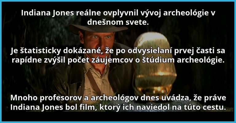 Dopad filmu Indiana Jones