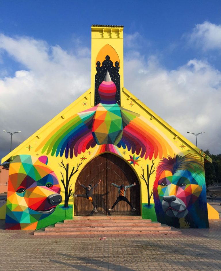 Zabudnutý kostol v Maroku ožil vďaka farbám a graffiti