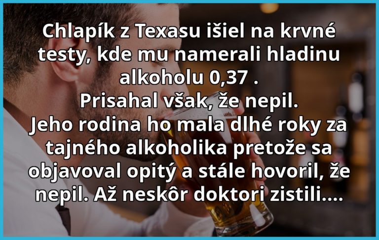 Alkoholik, ktorému nikto neveril