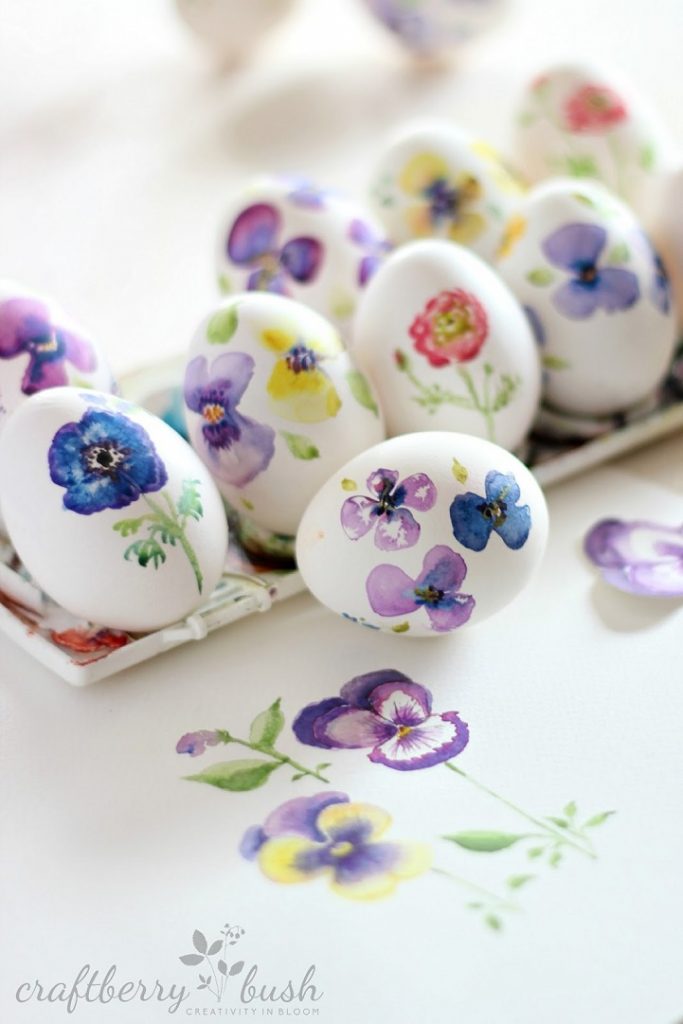 watercolorflowereggscraftberrybush