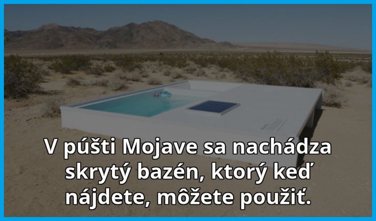Bazén ukrytý v púšti