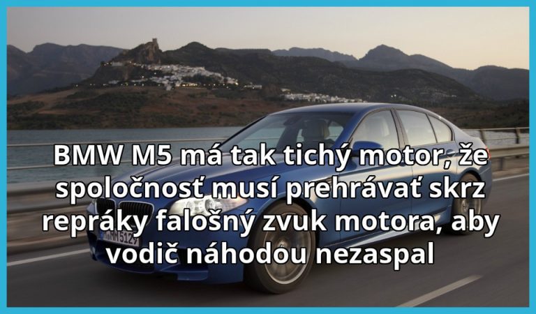 Motor, ktorý je ozaj potichu