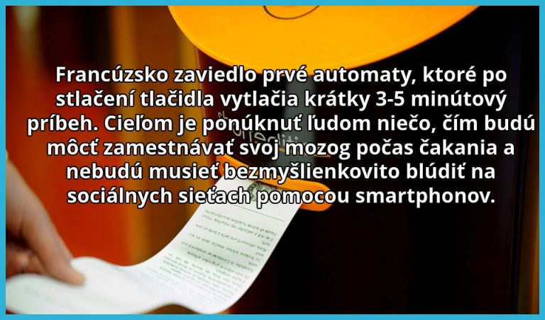 Automat, ktorý obohatí Vás