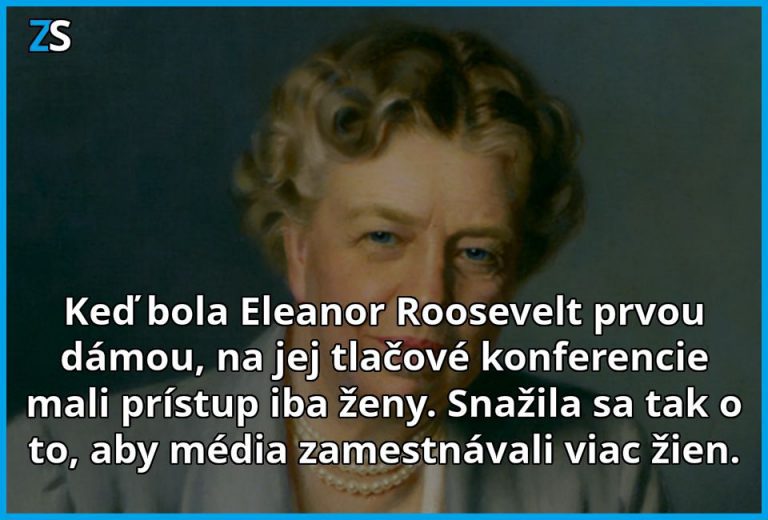 Eleanor Roosevelt prijímala iba novinárky
