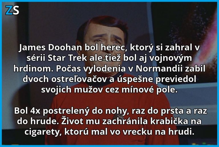 James Doohan nebol iba hercom, ktorý hral v sérii Star Trek