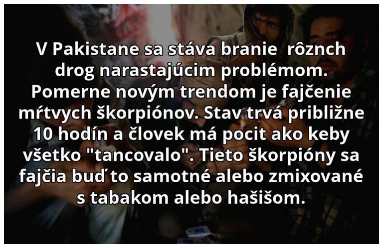 Narastajúci problém s drogami v Pakistane