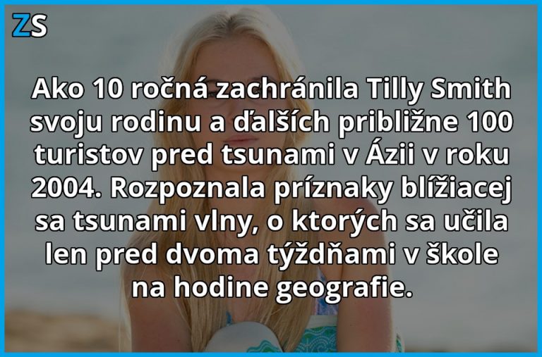 Mladá slečna zachránil ľudí vďaka tomu, čo sa naučila v škole