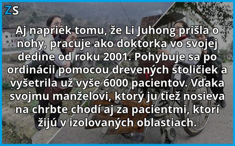 Táto Číňanka aj napriek hendikepu pomáha ľuďom