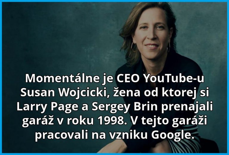 Viete, kto pracuje ako CEO pre  YouTube