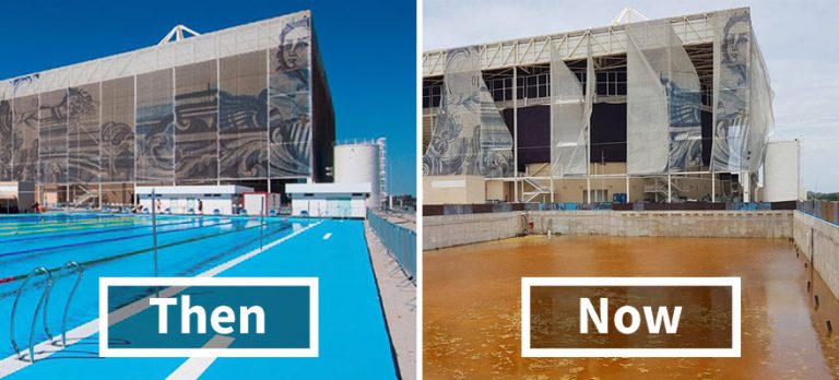 Smutný pohľad na vtedy ešte honosný športový areál v Rio de Janeiro po 6 mesiacoch