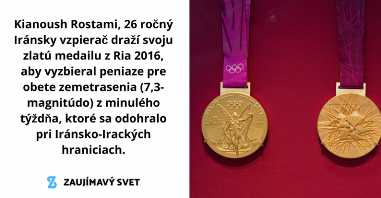 Iracko-iránske zemetrasenie: Olympijský šampión draží svoju zlatú medailu, aby pomohol obetiam
