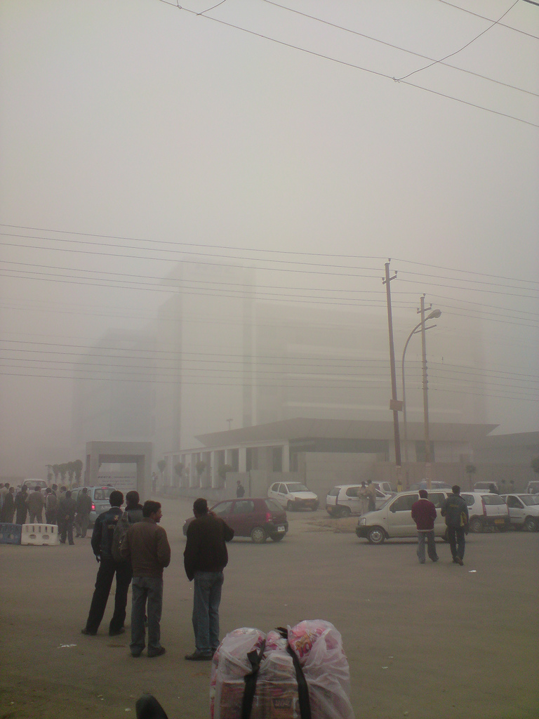 Delhi smog fotografia