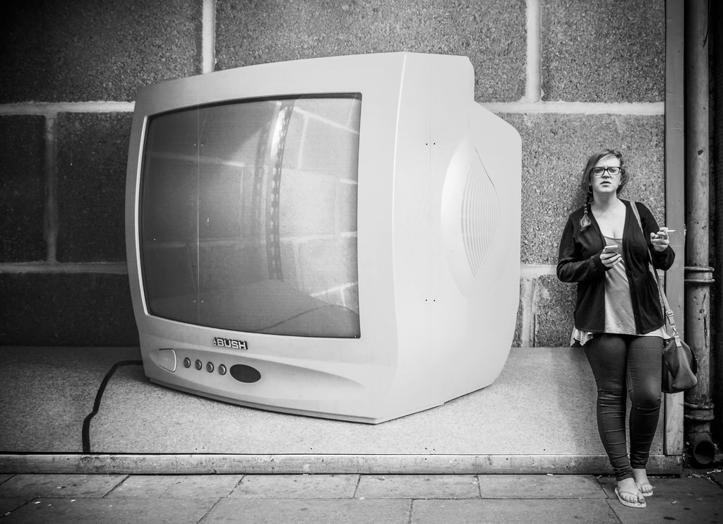 black-white tv fotografia