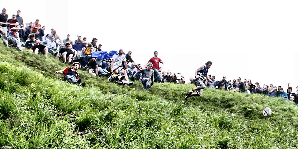 cheese rolling fotografia