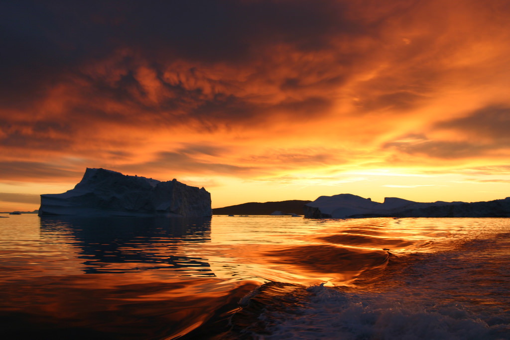 greenland midnight sun fotografia