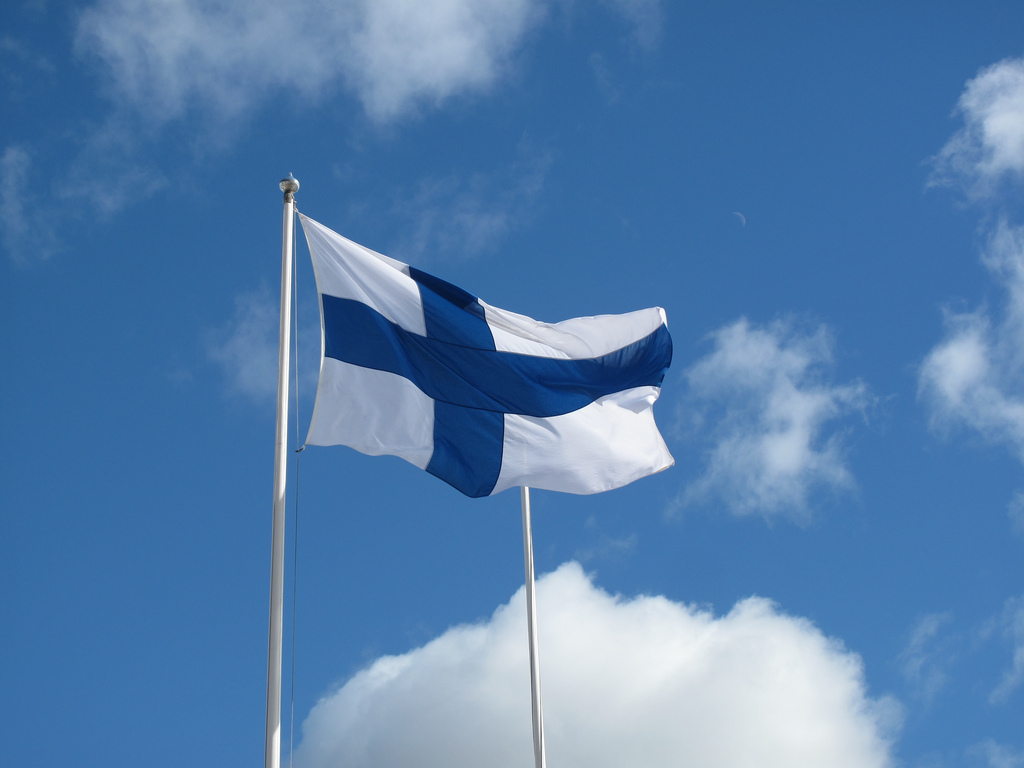 finsko flag fotografia
