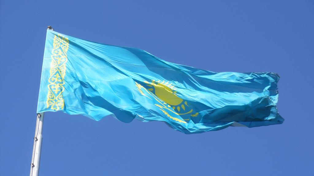 kazachstan flag fotografia