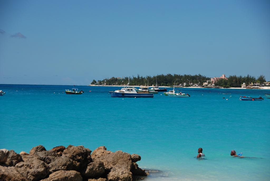 Barbados Swimmers and Boats at Miami Beach by Corvair Owner barbados fotografia