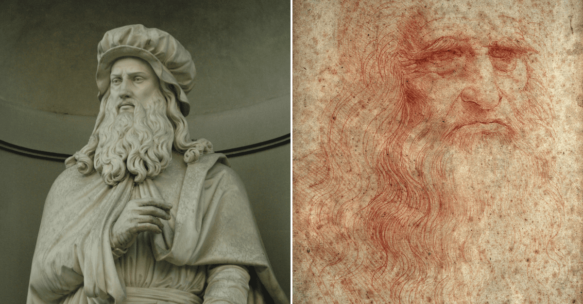 Da vinci socha kresba