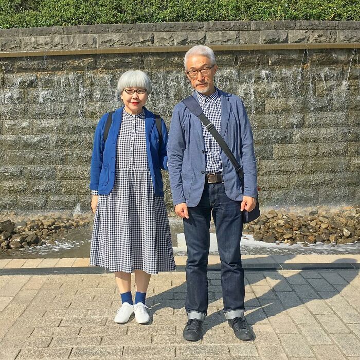 matching outfits fashionable elderly couple bonpon 66 60fac3b939dd1 700