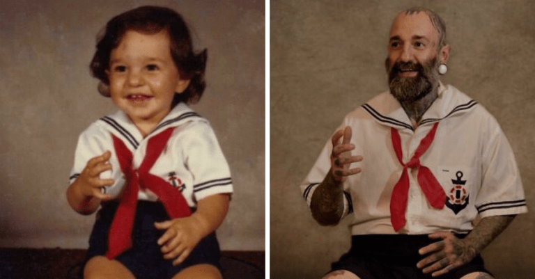 Dospelí ľudia napodobňujú svoje fotografie z mladosti – toto je 15 najzábavnejších.