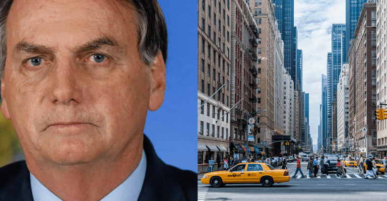 Nezaočkovaný brazílsky prezident Jair Bolsonaro bol prinútený zjesť pizzu na chodníku – Do reštaurácie v New Yorku ho kvôli absencií dôkazu o očkovaní nevpustili