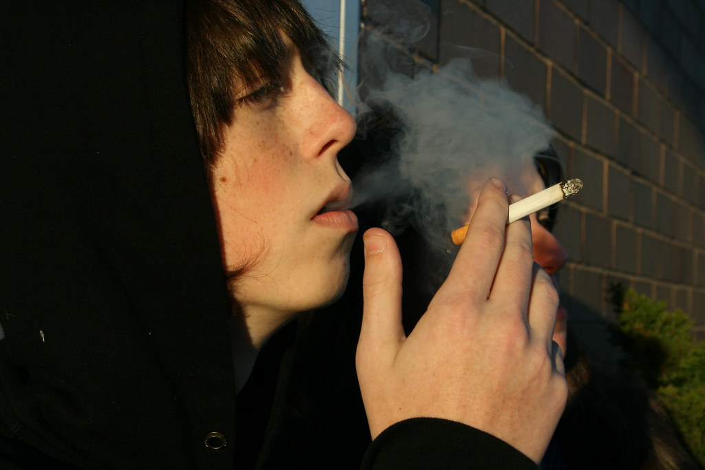teenagers smoking photo