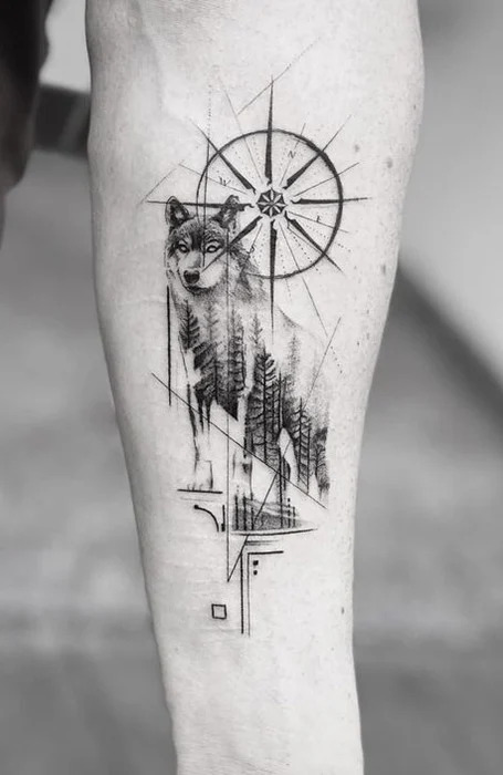 Tetovanie osamelého vlka