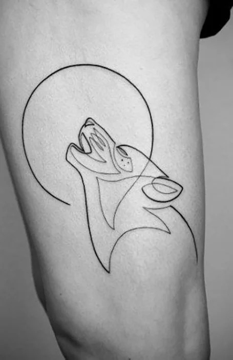 Jednoduché tetovanie vlka