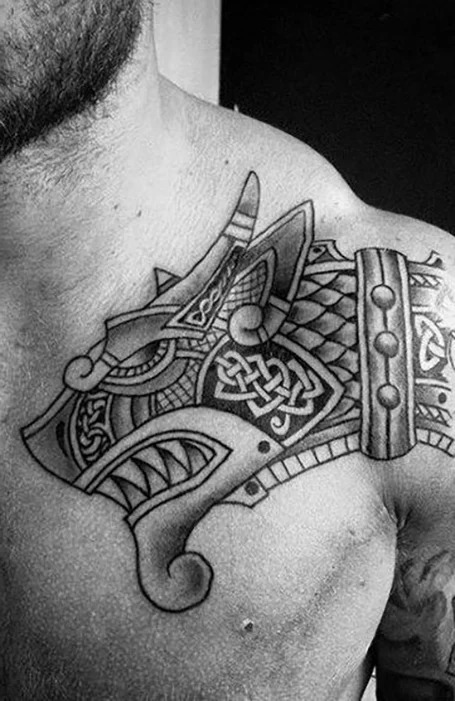 Keltské tetovanie vlka