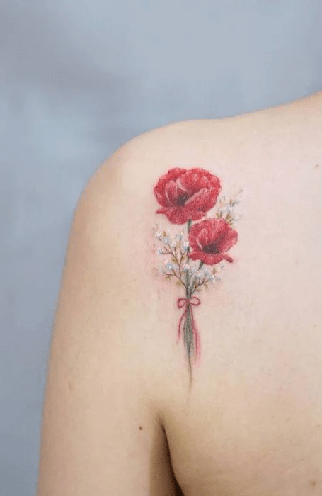 Tetovanie kvetu maku