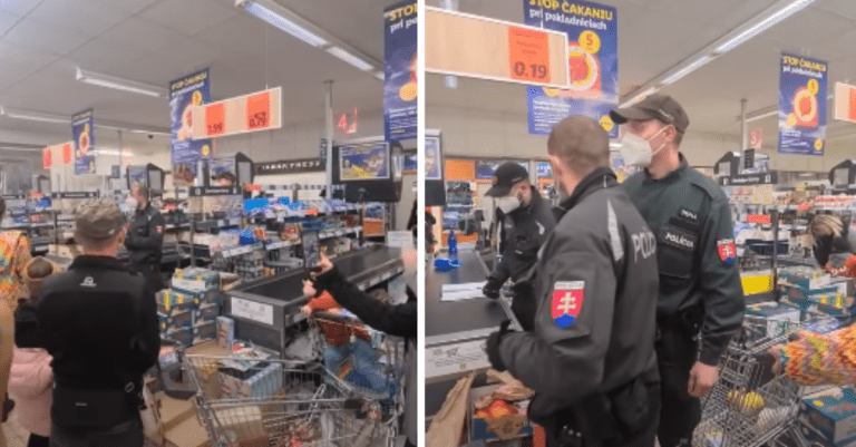 Protestujúci blokovali pokladne supermarketu. Polícia musela zasahovať v piešťanskom Lidli