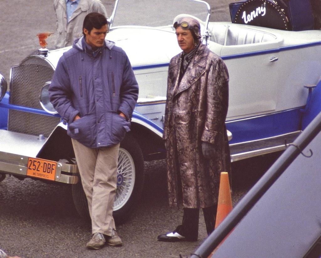 Christopher Reeve and Gene Hackman During filming of Superman IV in 1986 by PSParrot gene hackman photo