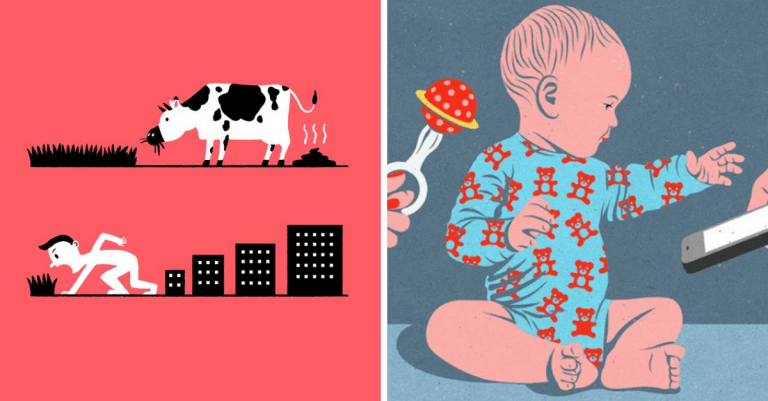 14 ilustrácií, ktoré zobrazujú bláznivú realitu dnešného sveta