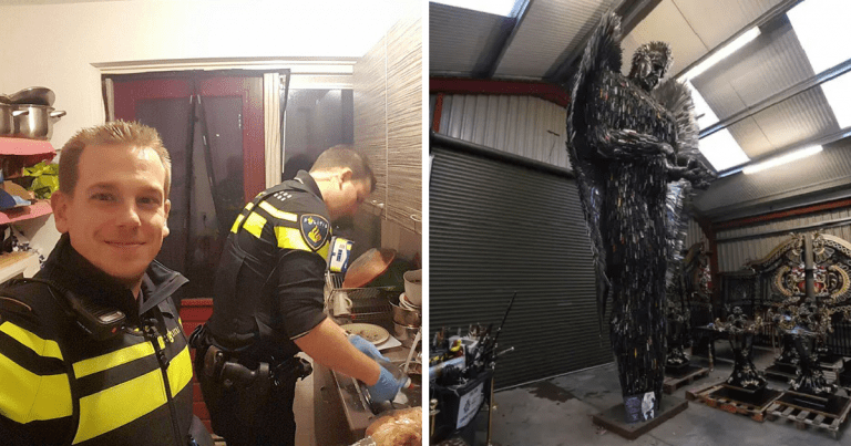 Zaujímavosti ku káve, ktoré ti zaručene rozšíria obzory #1316 – Policajti, ktorí sa postarali o päť detí, keď ich matku odviezla záchranka a socha postavená aj z vražedných zbraní