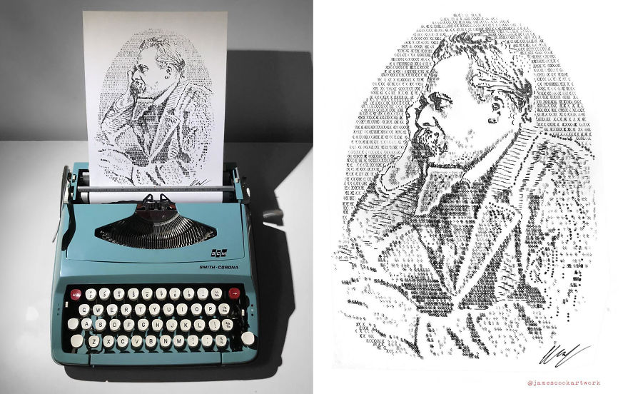 This young artist makes amazing drawings with a typewriter 5f57334ff2f31 880