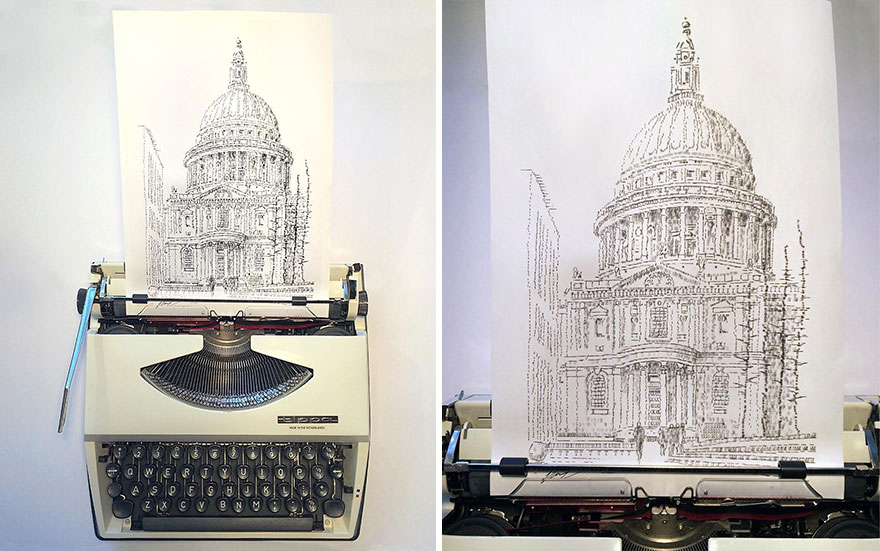 This young artist makes amazing drawings with a typewriter 5f5733769af28 880