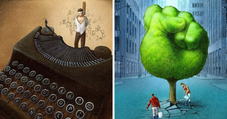 15 satirických ilustrácií, ktoré zobrazujú nedostatky modernej spoločnosti