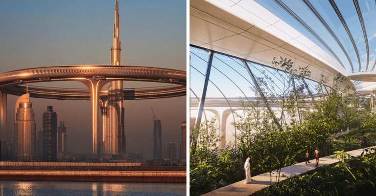 Architekti predstavili návrhy novej stavby. Má prstencový tvar a obkolesuje najvyššiu budovu v Dubaji