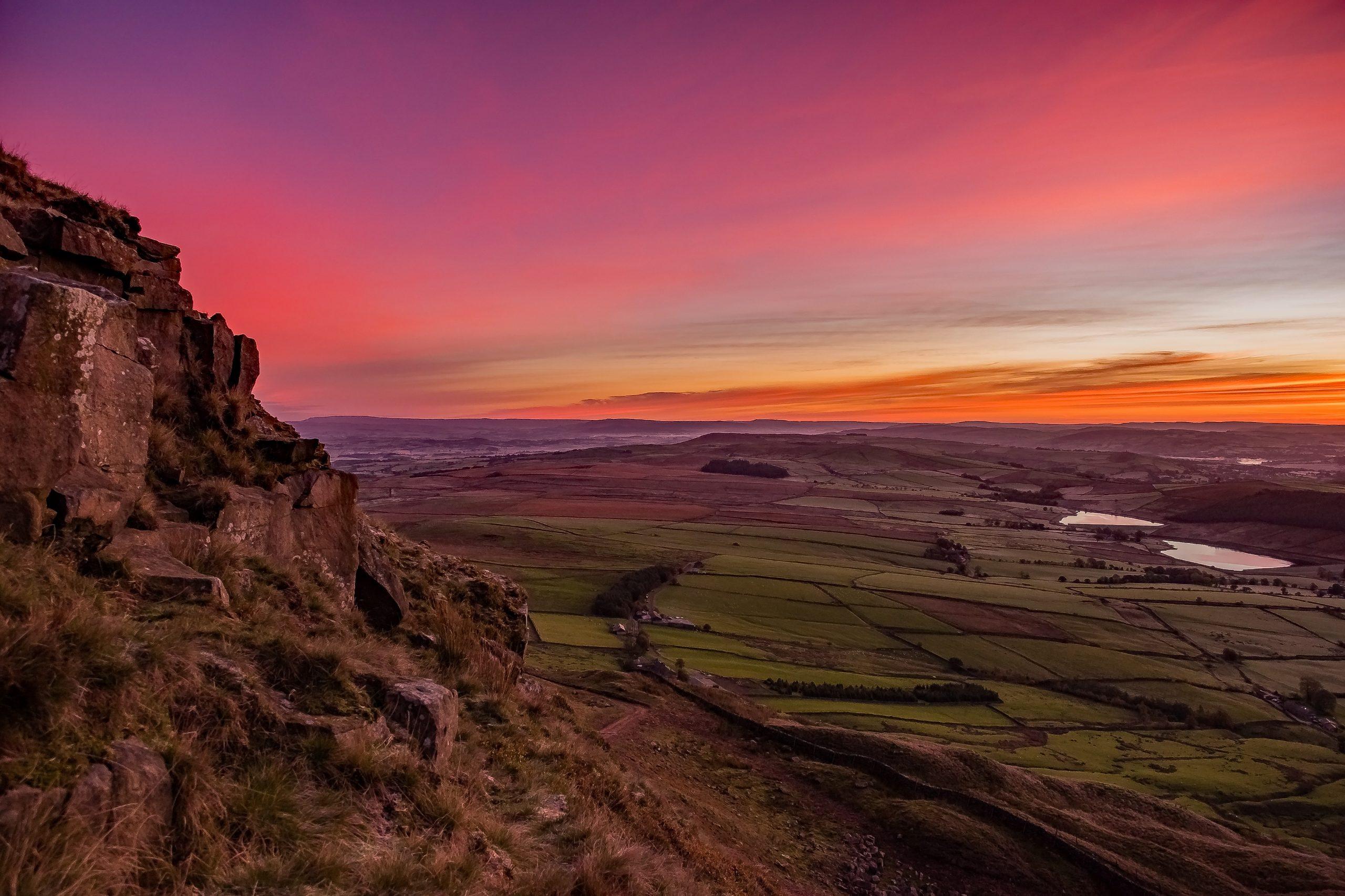 Pendle Hill sunset scaled