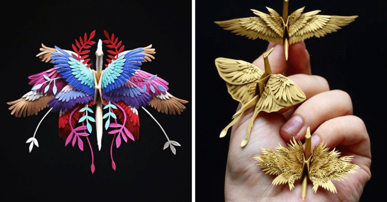 Umelec vytvára kúzelné origami. Tu je ukážka jeho detailných výtvorov