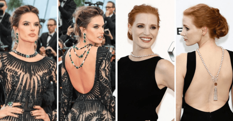 10 prípadov, keď sa celebrity rozhodli nosiť náhrdelníky na chrbte a strhli na seba celú pozornosť
