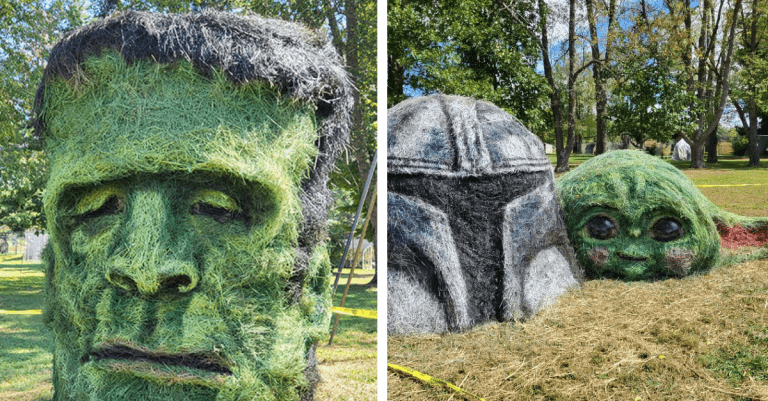 16 sôch popkultúrnych postáv zo sena, ktoré boli vytvorené na počesť blížiaceho sa Halloweenu