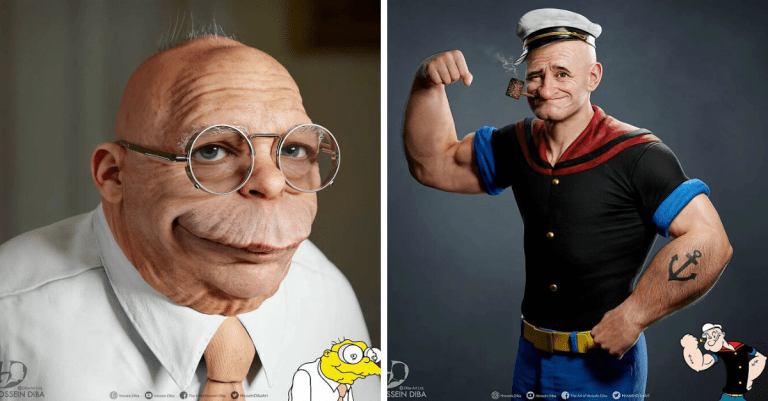 Umelec pretvára animované postavy na živé verzie. Tu je ukážka jeho tvorby