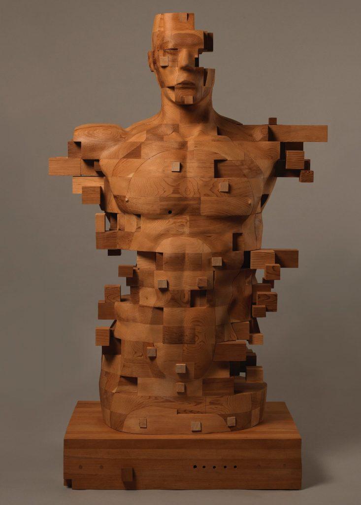 pixelated wooden sculptures hsu tung 5