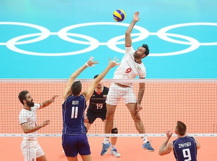 Volleyball match between national teams of Iran and Italy at the Olympic Games in 2016 13