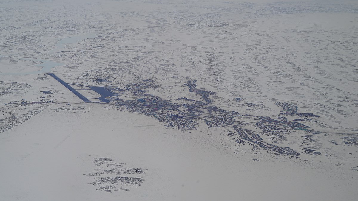 Aerial view of Iqaluit Nunavut Quintin Soloviev