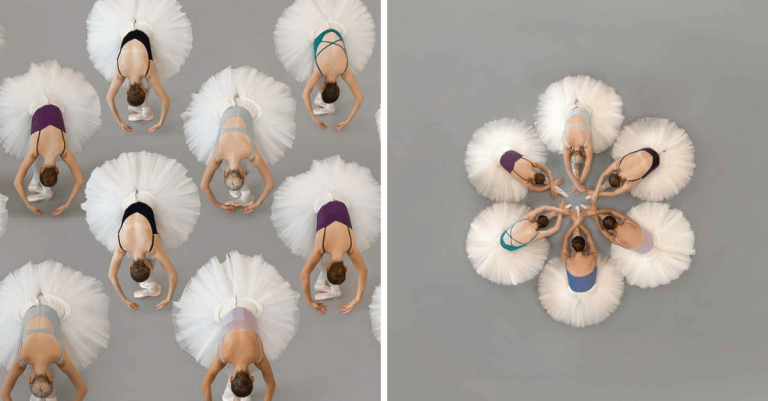 10 čarovných fotografií zo vzduchu, ktoré zachytávajú baletky priamo v akcii