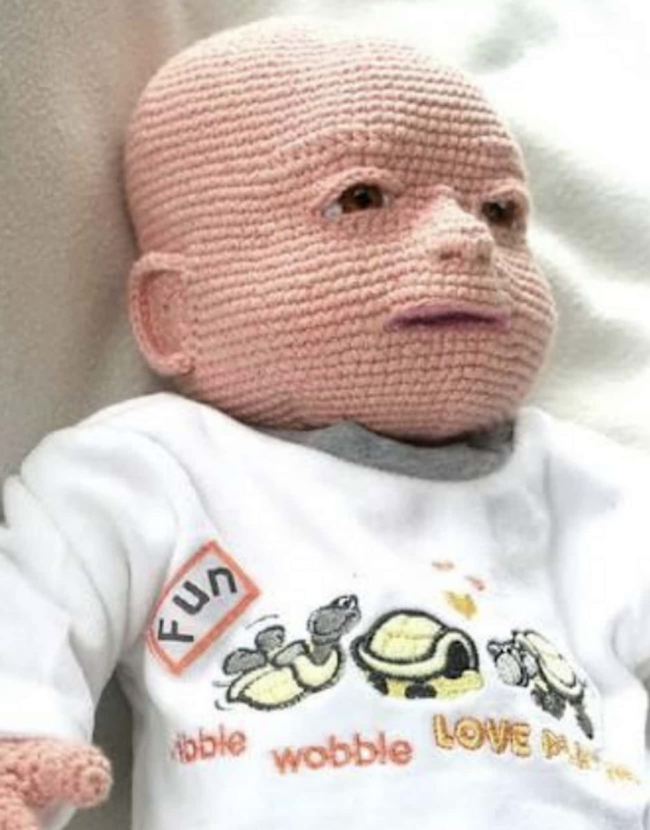 crocheted nightmare baby photo u1