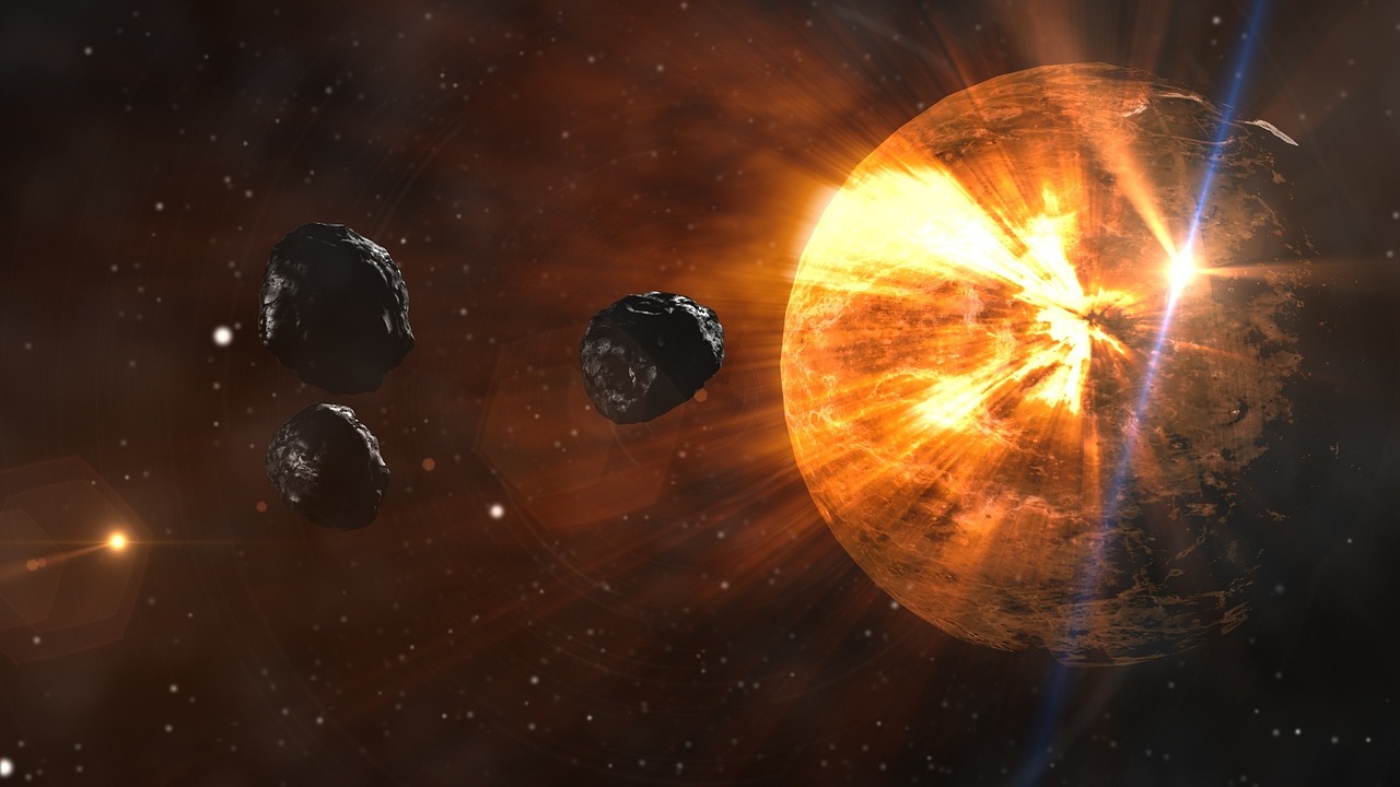 asteroids, planet, space
